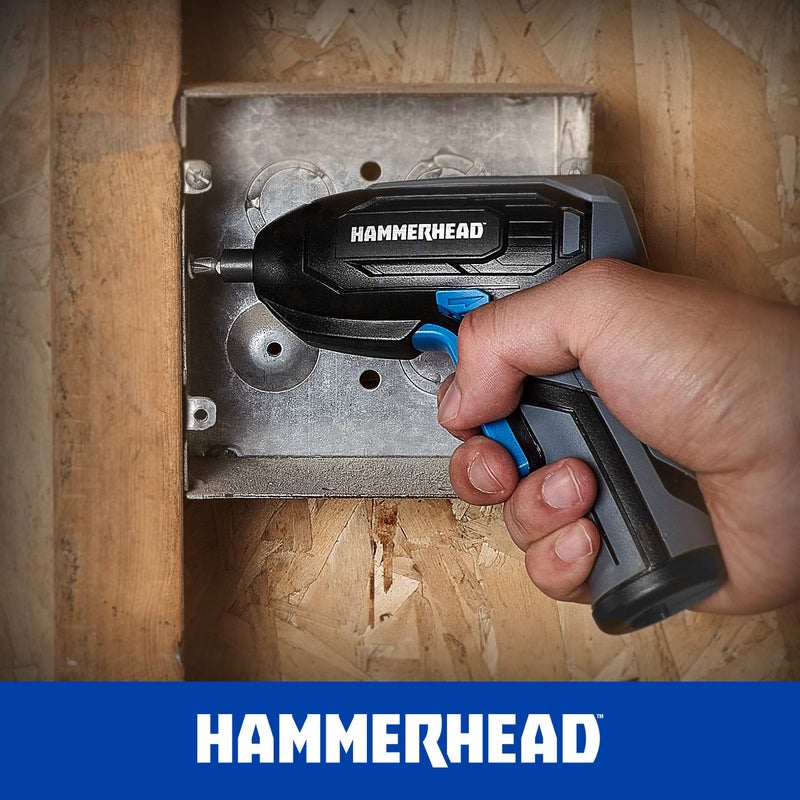 Hammerhead Rechargeable 4V Cordless Screwdriver with 9pcs Bit â€“ HCSD040 - Image 2